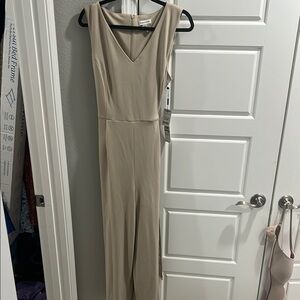 Calvin Klein  Jumpsuit with V-Neck and Fitted Waist